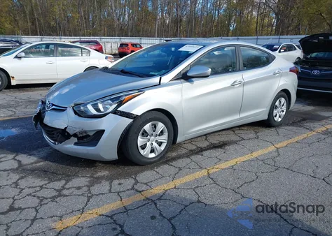 2016 Hyundai Elantra Se из США, поврежденный, VIN 5NPDH4AE9GH775938